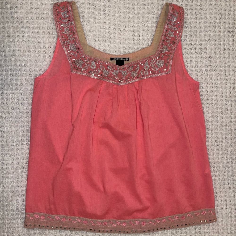 Lucky Women’s XS sleeveless Linen Blouse